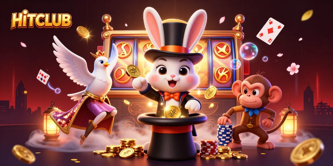 Join HITCLUB and spin for jackpot wins with a magical casino adventure featuring charming characters.