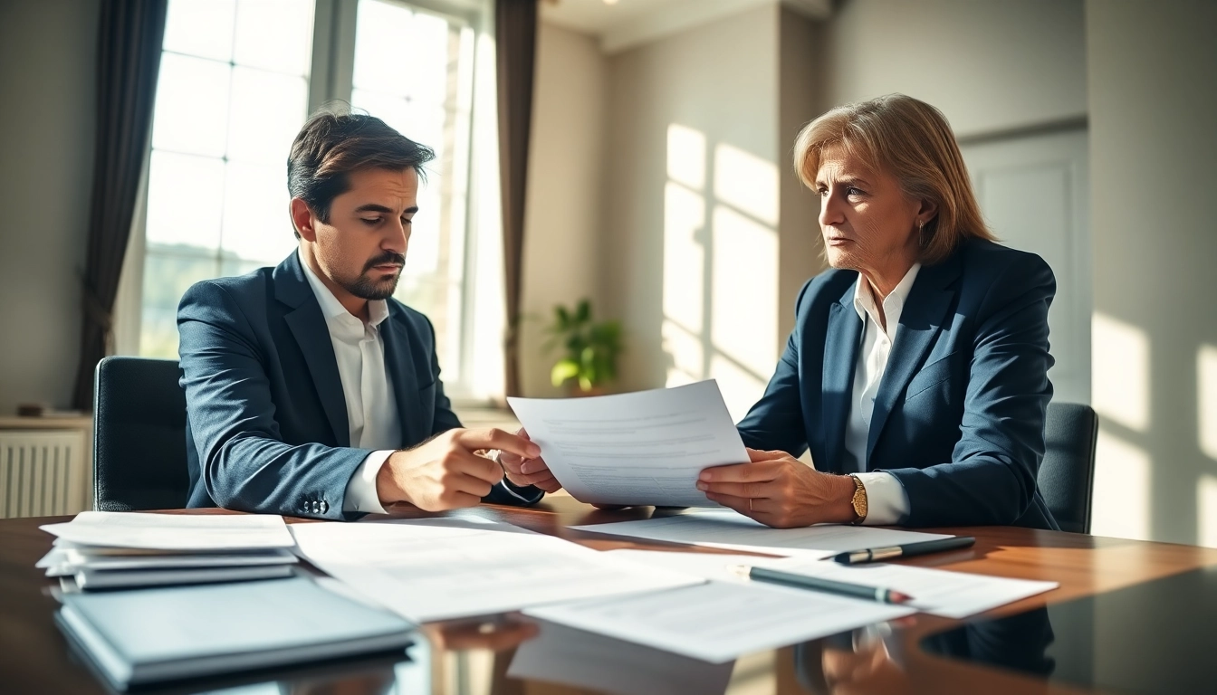 Client discussing Power of Attorney with a legal advisor in a bright, professional setting.