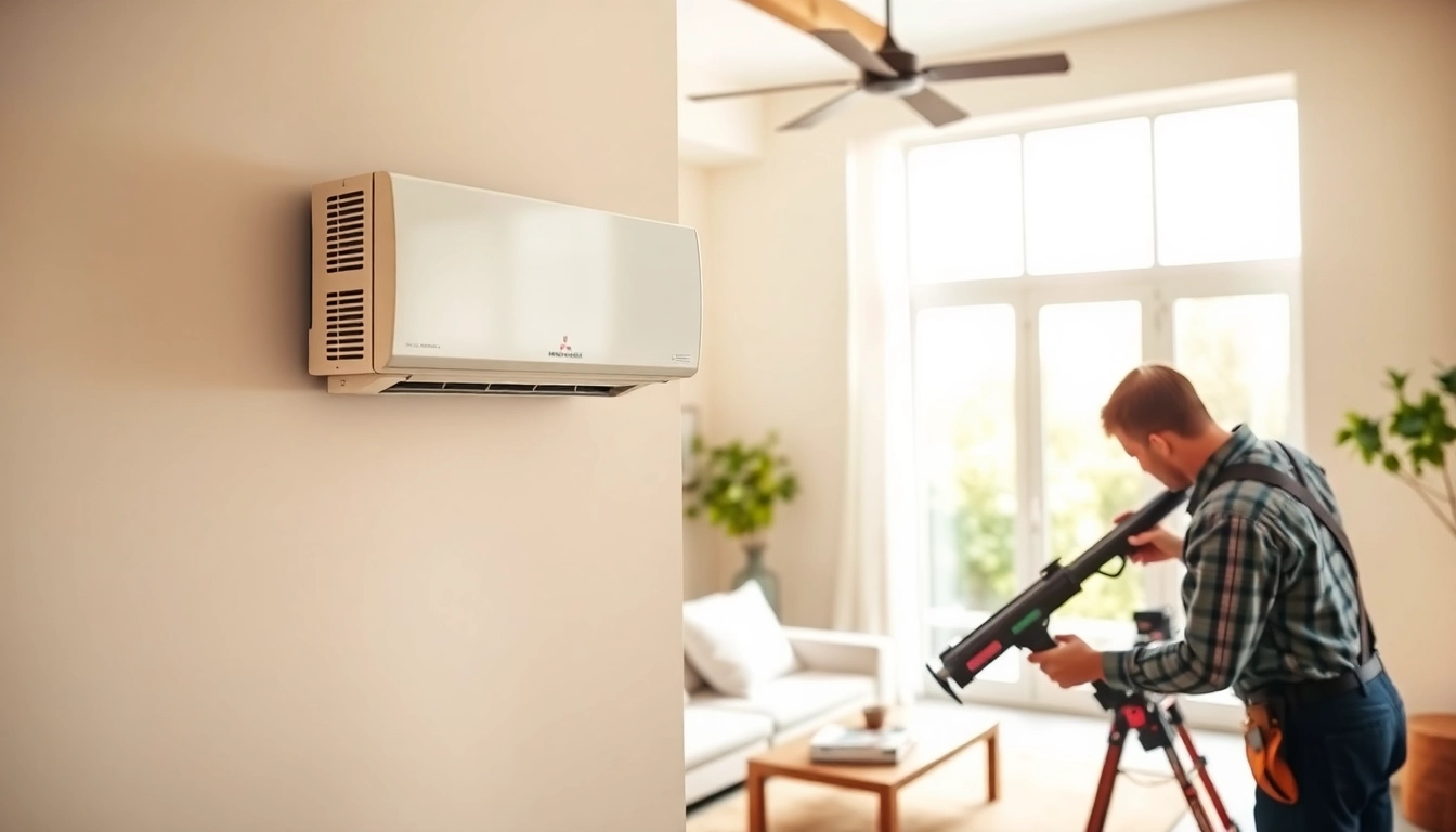 Install a Mitsubishi mini split AC in a modern home for ultimate comfort and efficiency.
