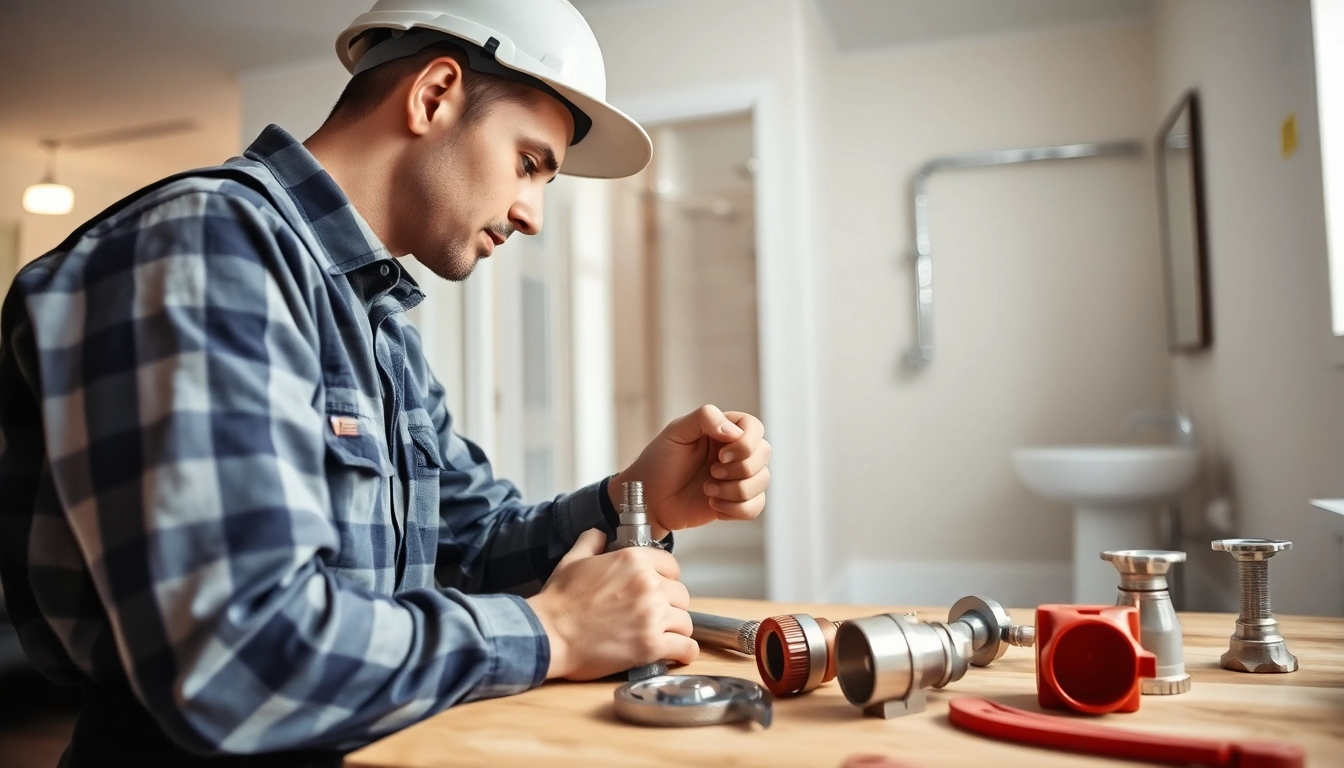 Plumber performing whole house repiping services St Petersburg FL in a bathroom renovation.