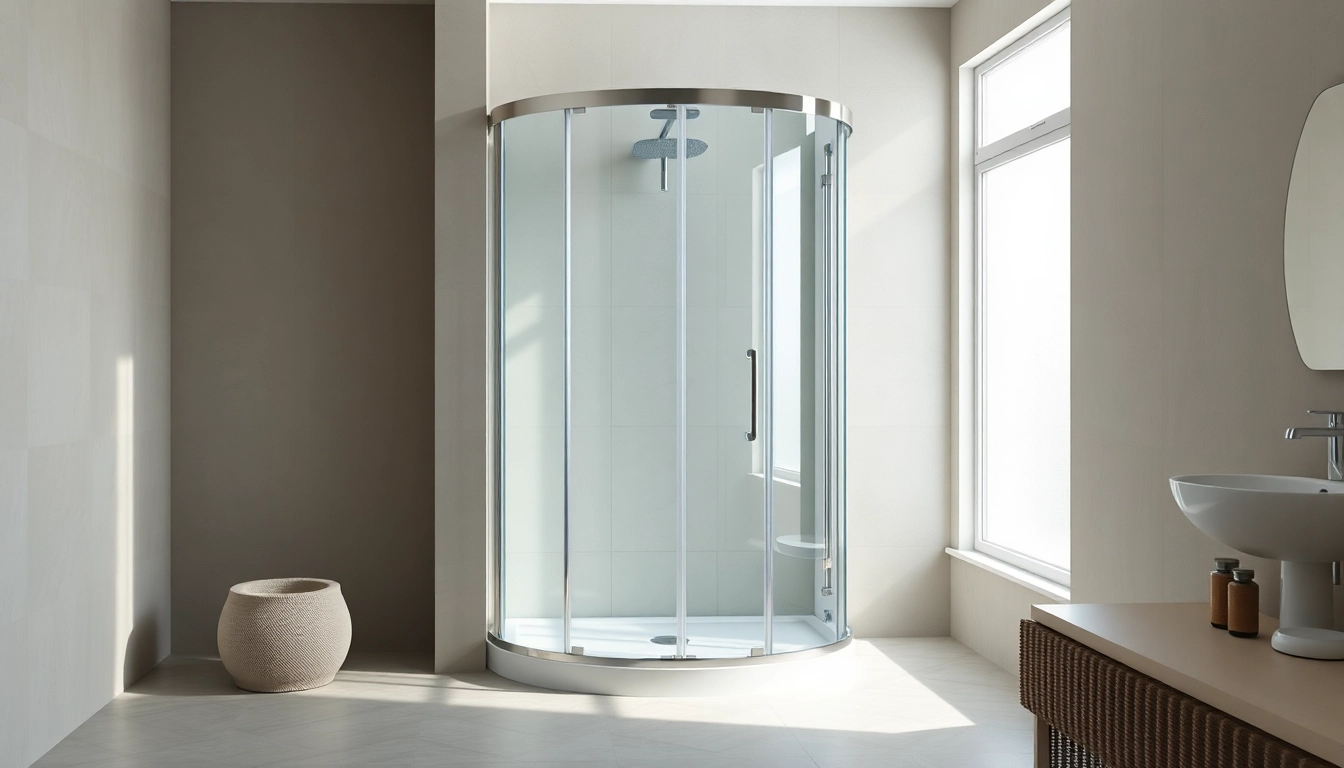 Schicke duschkabine 80x80 in modernem Badezimmer-Design mit eleganten Akzenten.