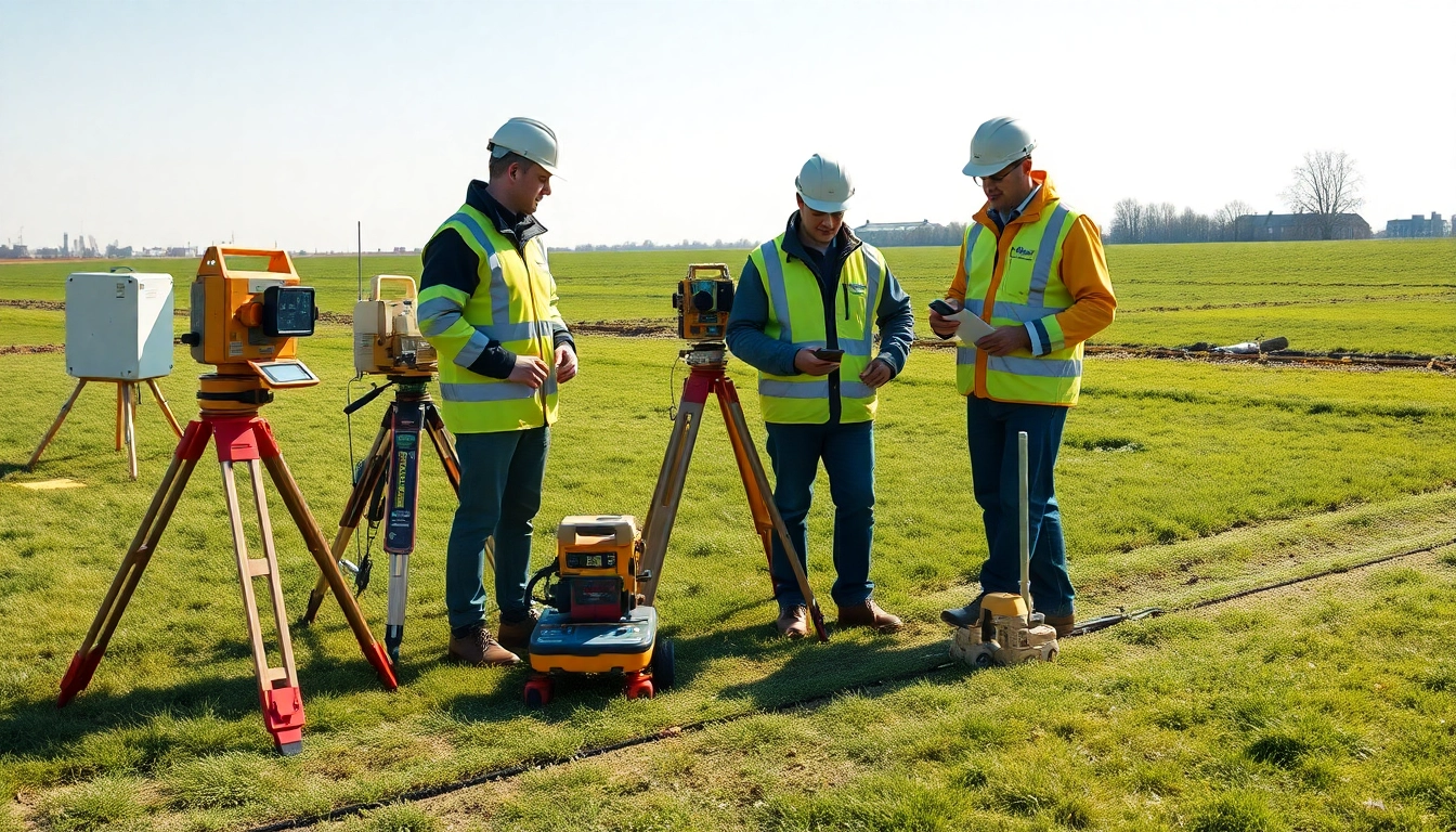 GPR surveys Surrey conducted by professional surveyors using advanced technology in an outdoor setting.
