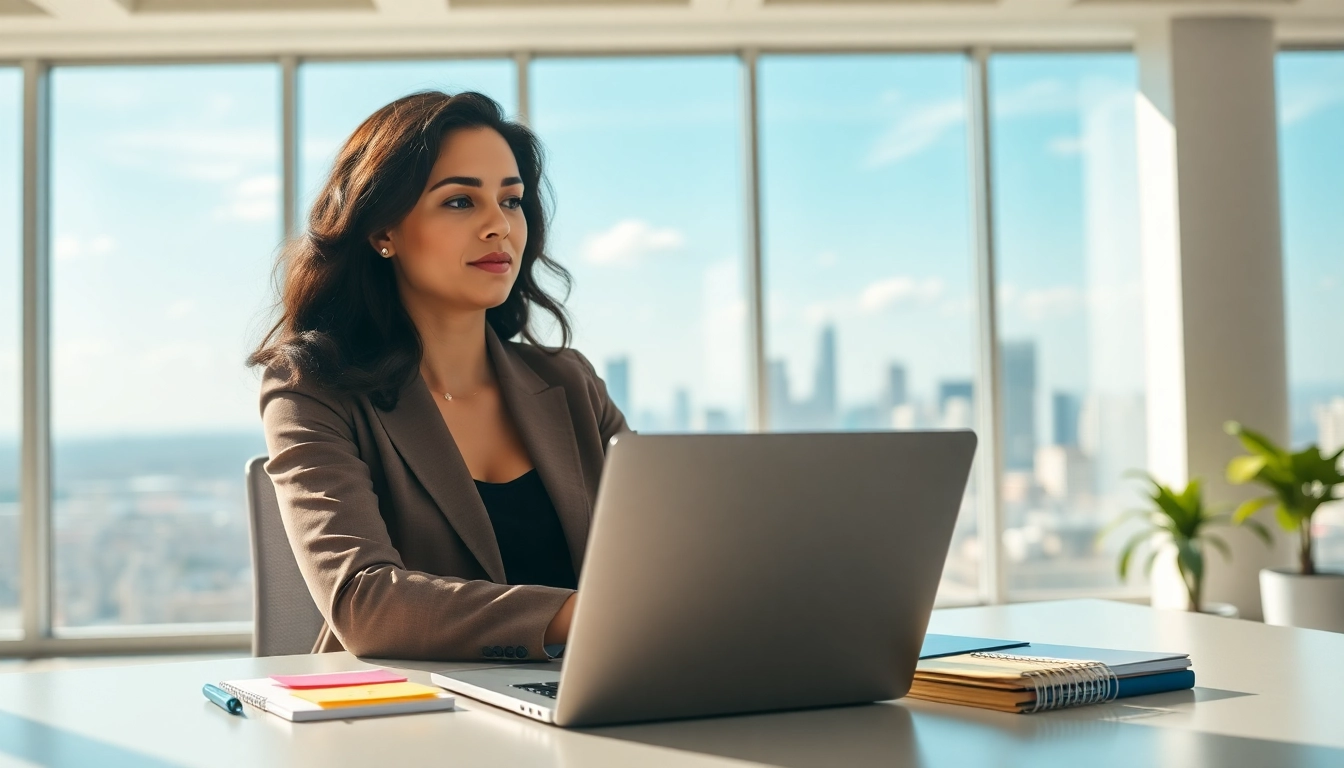Charting a plan for an Ideal career in a bright office with vibrant notes.
