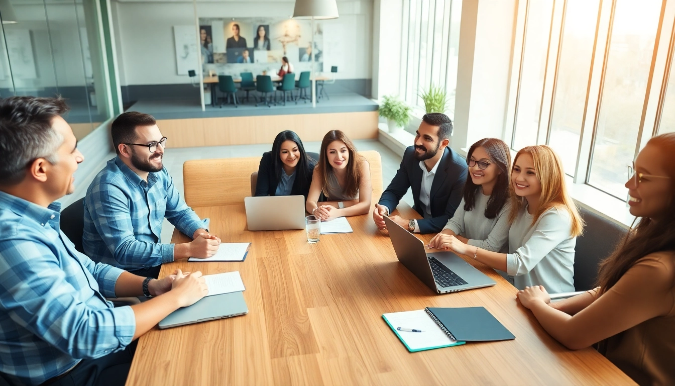 Engaged group consulting with a business coach near me for professional development.
