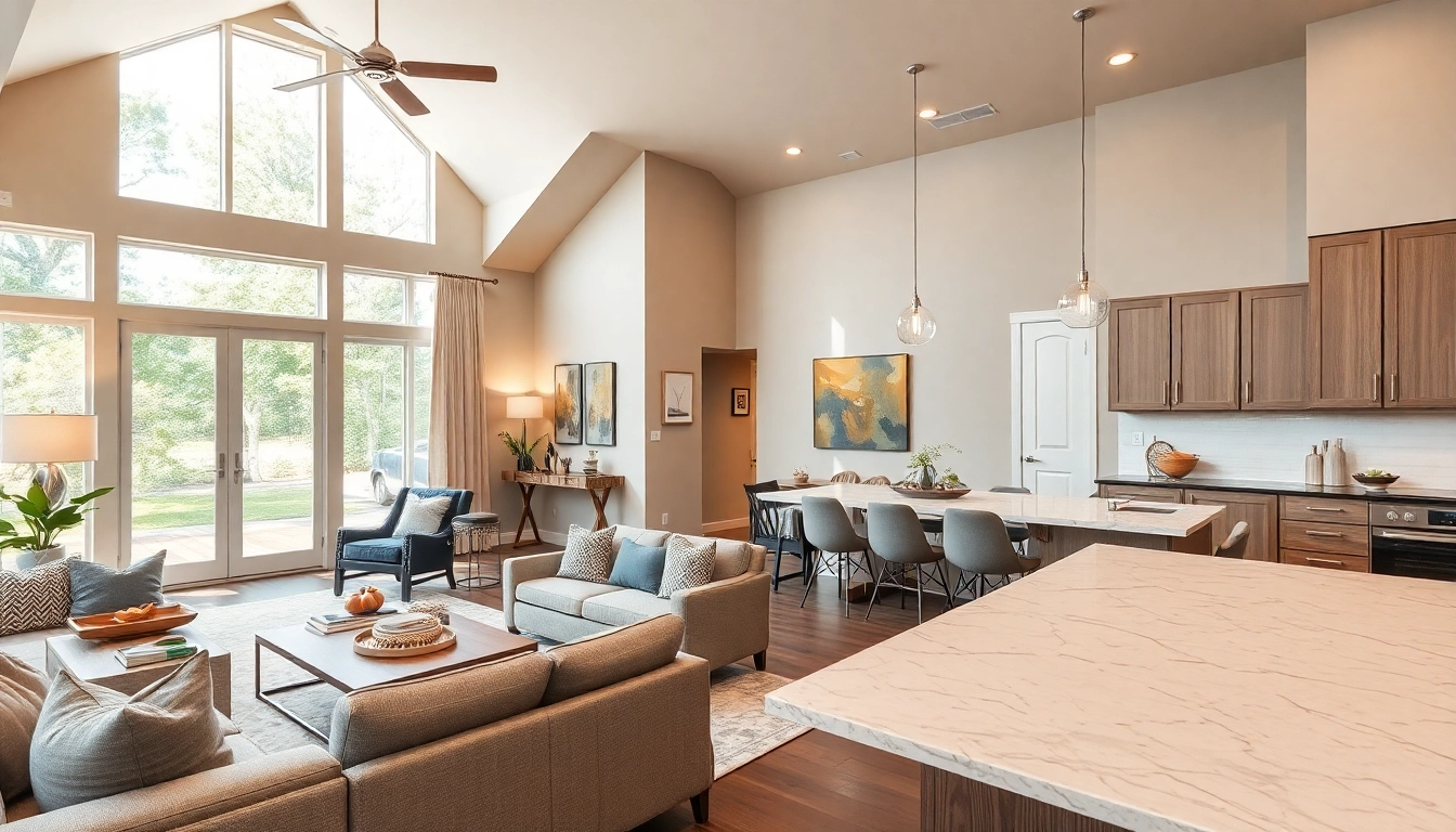 Austin residential remodeling contractor showcasing a stunning modern interior with natural light and stylish decor elements.
