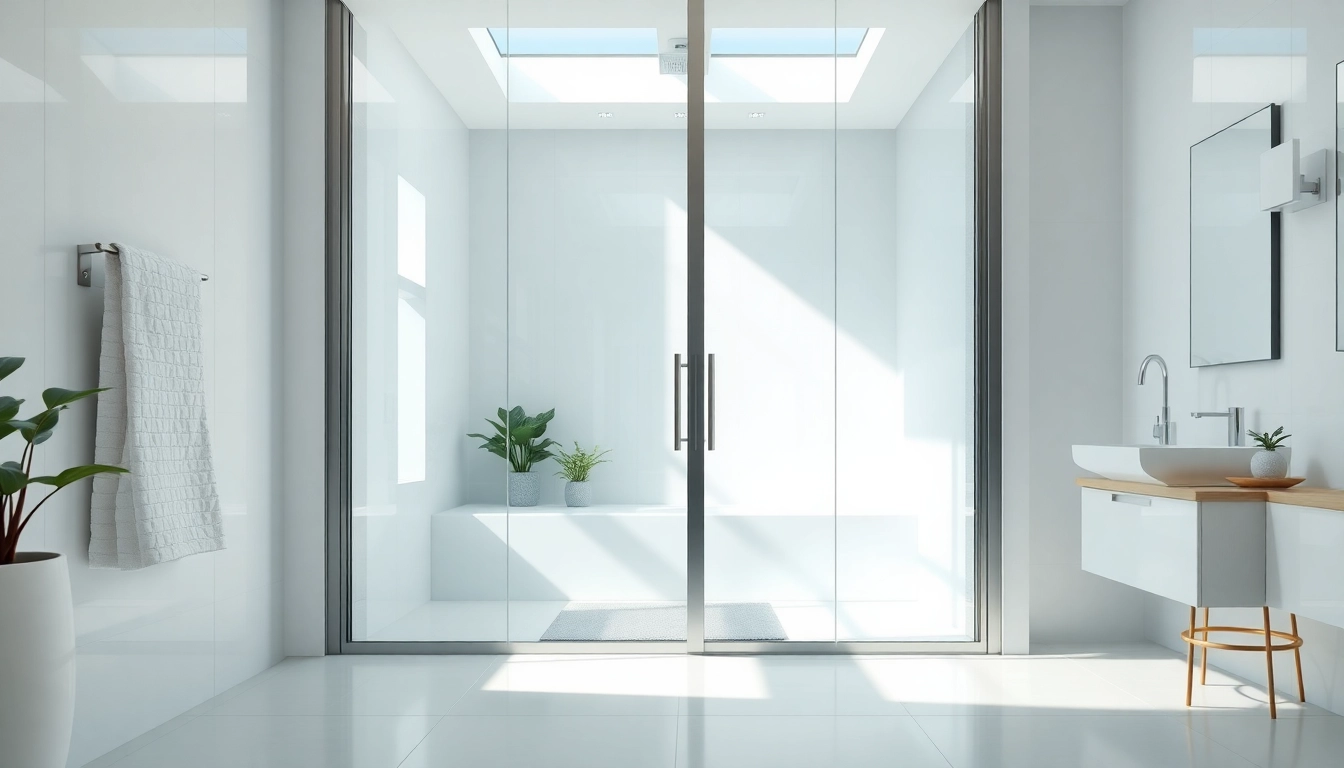 Modern shower sliding doors showcasing elegance and functionality in a stylish bathroom.