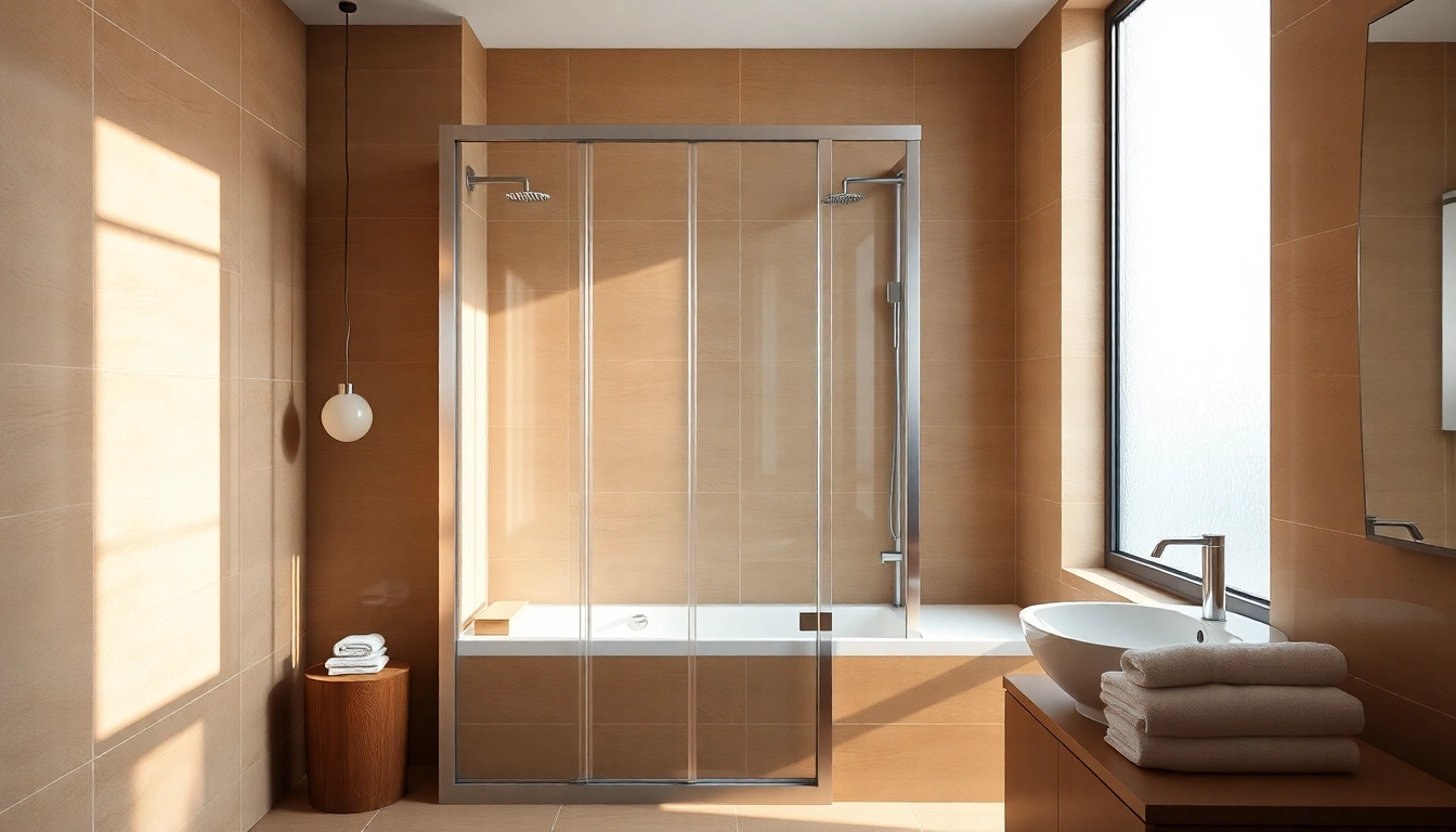 Erleben Sie die eleganten Details einer duschkabine 100x100 pendeltür in einem modernen Badezimmer.