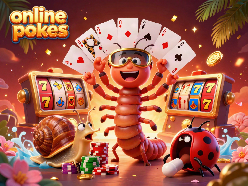 Enjoy thrilling online pokies with a vibrant 3D casino scene featuring a unique dealer and action-packed details.