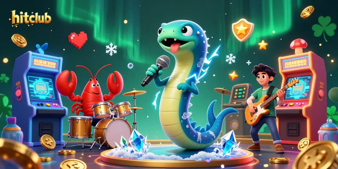 Experience the vibrant world of hitclub as the electric eel DJ rocks the underwater casino stage with stunning visuals.