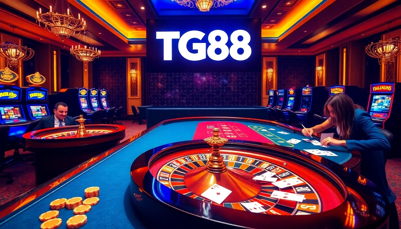 Experience excitement at TG88 with vibrant casino games including roulette and blackjack.
