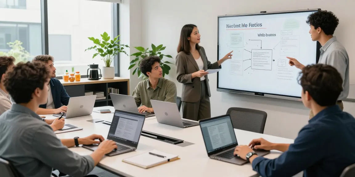 A diverse team collaborating on innovative australian web hosting strategies in a bright office.