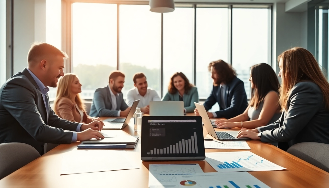 Engaging professionals strategizing on Strategy Capture Management in a modern setting.