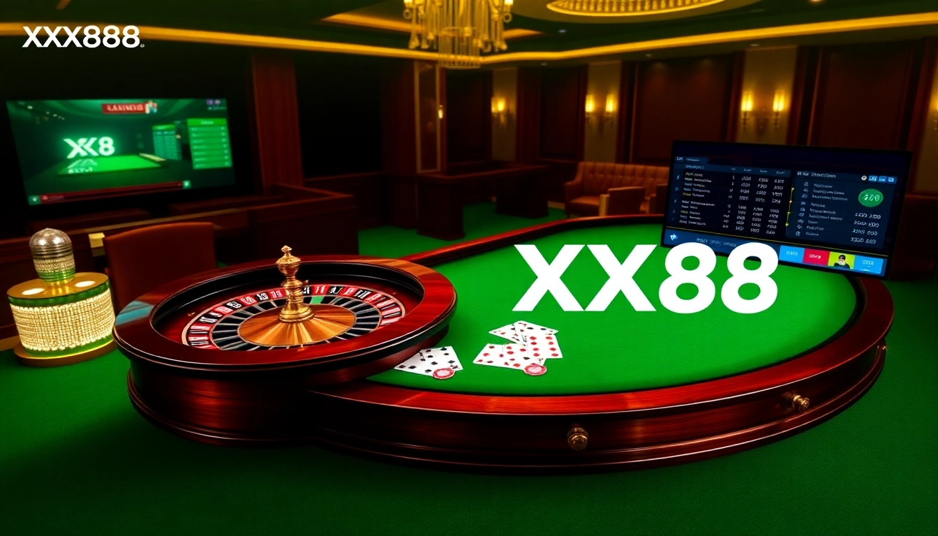 Experience the thrill of XX88 as players engage at a vibrant online casino table.