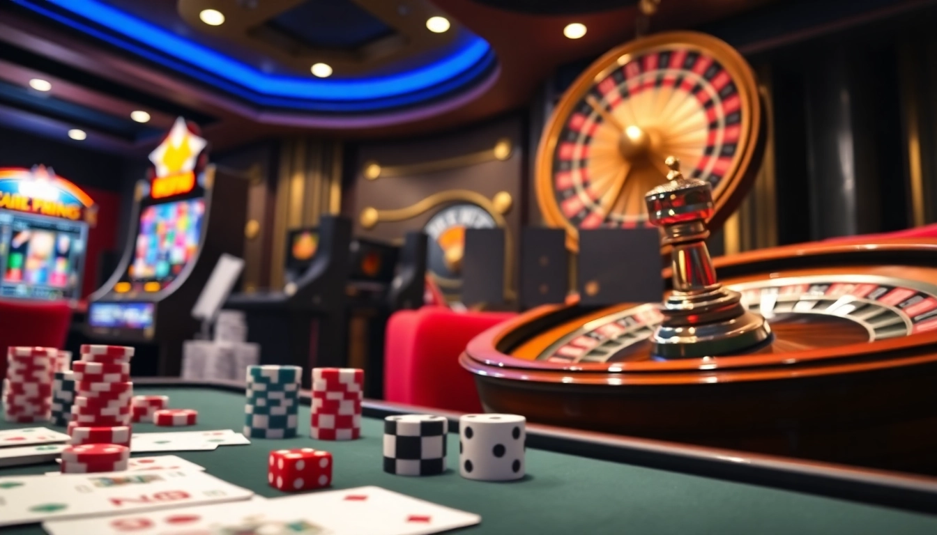 Experience a thrilling km88 bet on a vibrant casino gaming table filled with excitement and luxury.