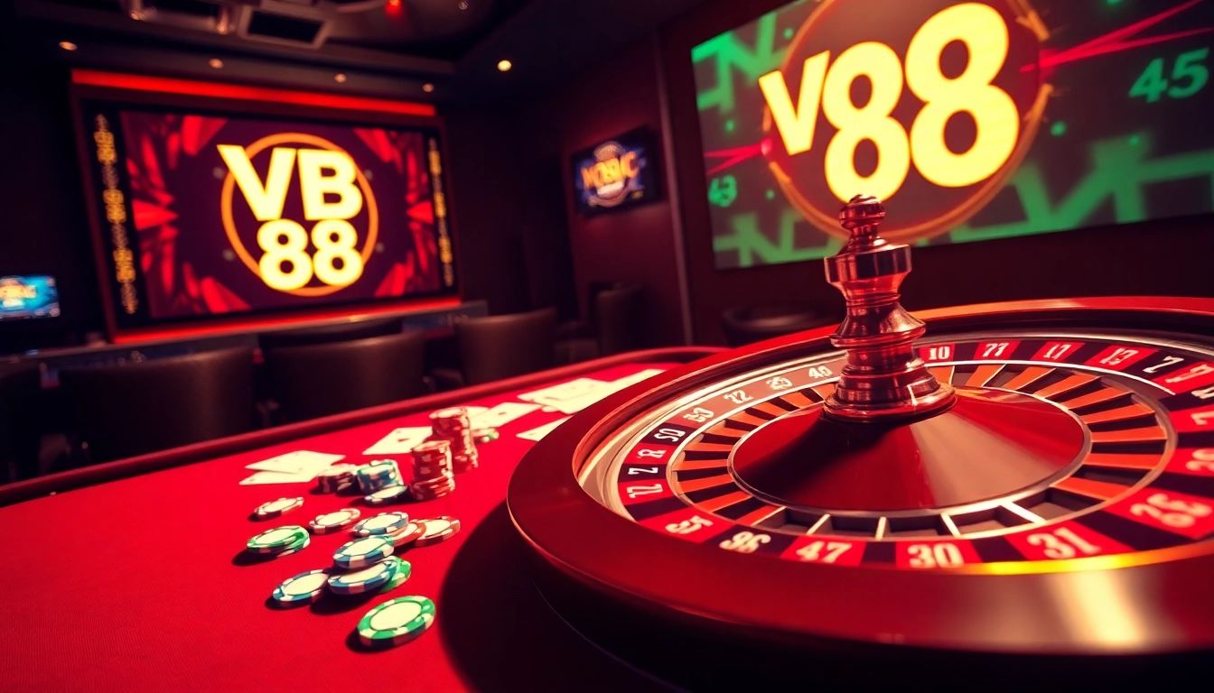 Players enjoying high-stakes games at a luxurious VB 88 casino table.