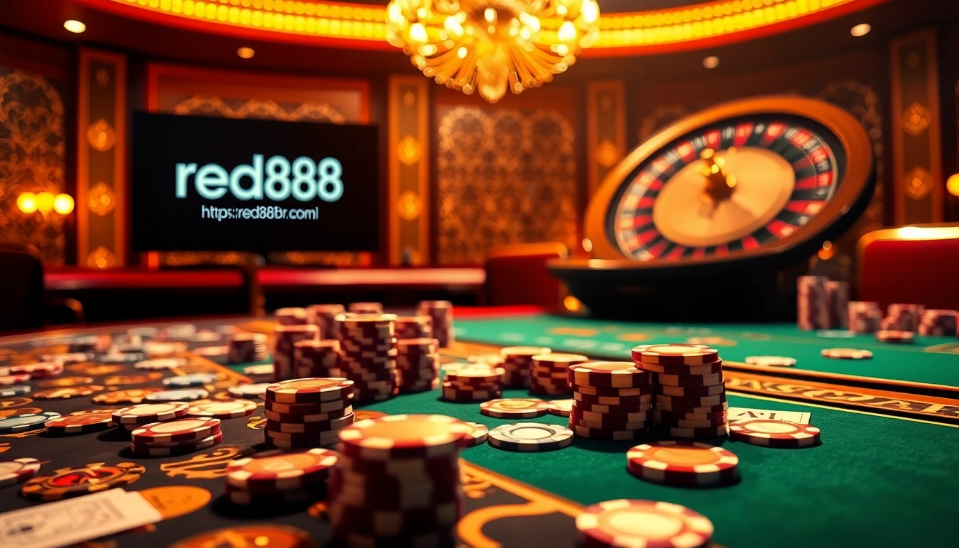 Experience the exciting online gaming world at https://red88.br.com/ with vibrant casino visuals.