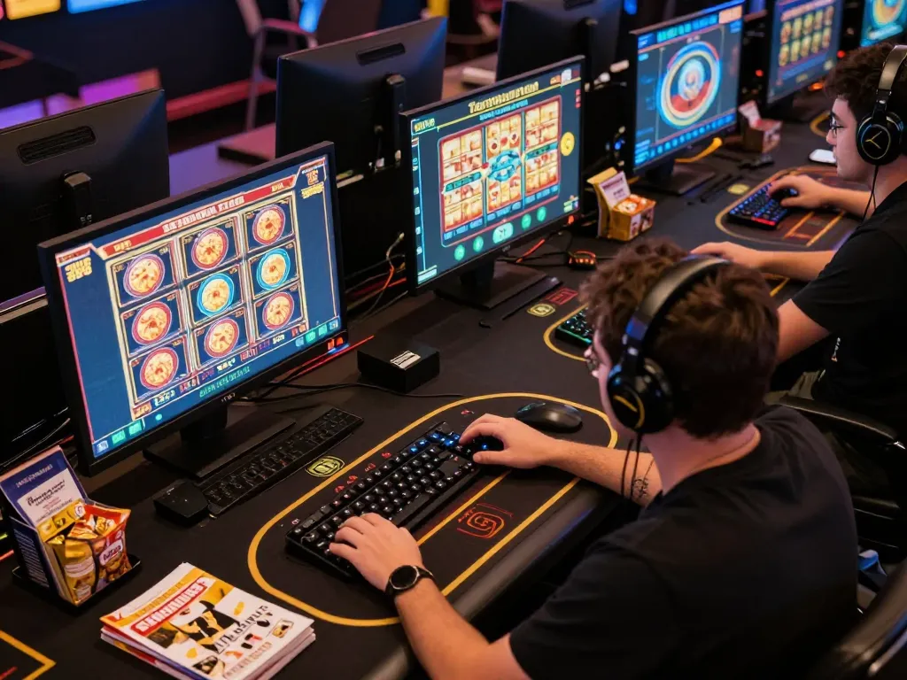 Engaging online gaming moment at Nhà cái Luck8 with live dealer and slot games visible on screen