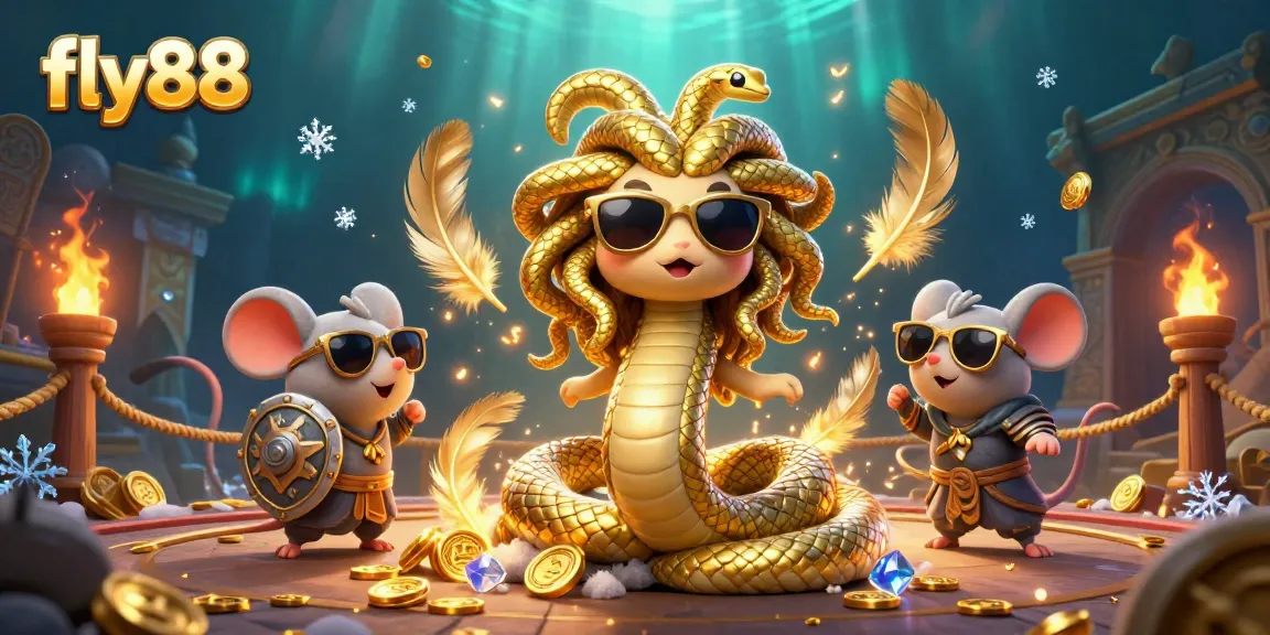 Experience the dynamic world of fly88 with a 3D casino scene showcasing unique characters and vibrant game elements.