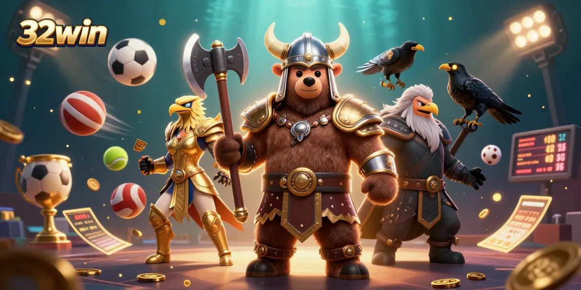 Experience the thrill of winning at 32win with engaging live-action game elements and vibrant casino characters.