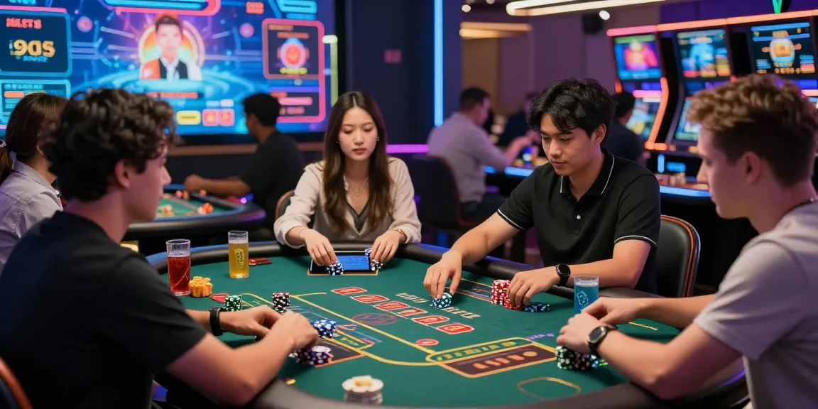 Engaging baccarat online gaming scene showcasing diverse players immersed in a vibrant virtual casino atmosphere.
