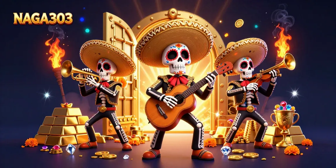 NAGA303 brings vibrant action with mariachis and rich casino treasures in an exciting online gaming scene.