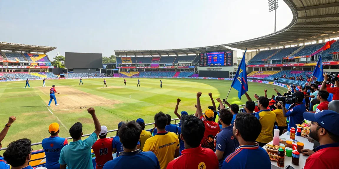 MI fans cheering passionately at Wankhede during IPL 2026, Baccarat-themed excitement in the air.