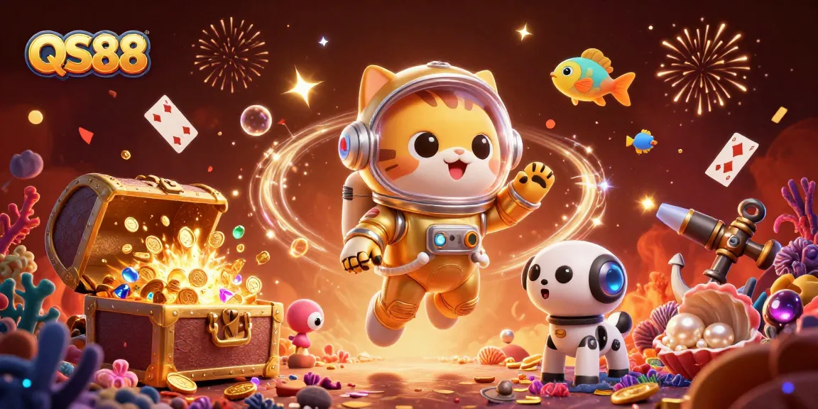 Experience the vibrant world of QS88 with exciting gaming elements and characters in a captivating scene.