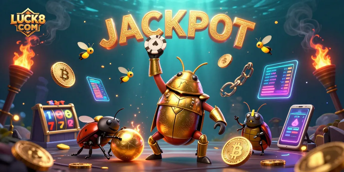 Experience thrilling wins at LUCK8 COM with a vivid casino illustration showcasing epic gameplay.