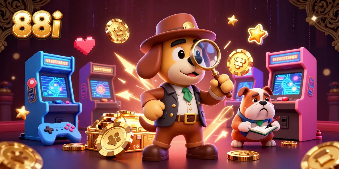 Engage in exciting casino action with 88i's thrilling gaming adventure among 3D cartoon detectives.