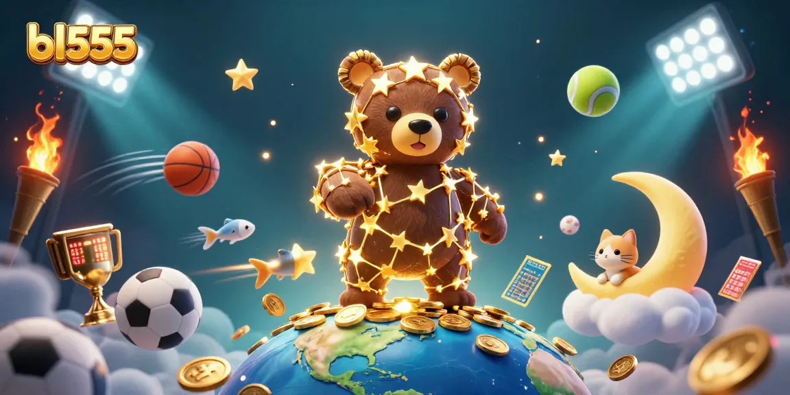 Experience gaming with bl555: A vibrant scene featuring animated characters and dynamic casino elements.