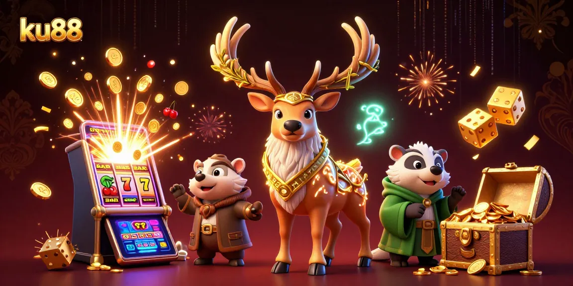 ku88 immerses players in an exciting world of slots with a vibrant jackpot explosion and mystical elements.