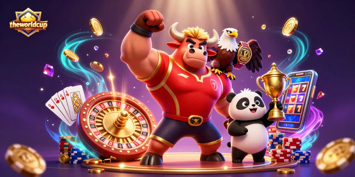 Engage with theworldcup's thrilling action featuring mascots in a rich casino scene.