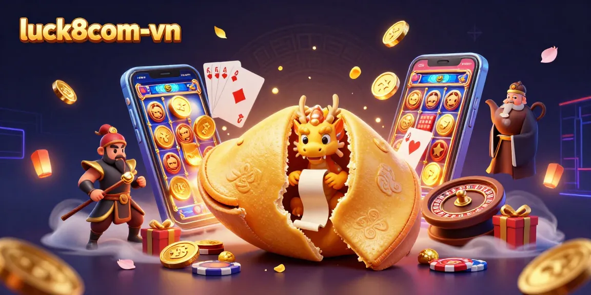 Experience excitement with luck8com-vn as golden coins erupt from a smartphone, showcasing thrilling casino games.