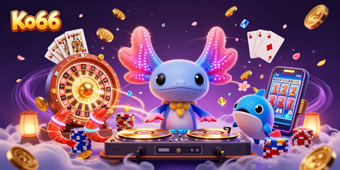 Experience thrilling gameplay at Ko66 with dynamic casino action featuring colorful characters and vibrant casino elements.